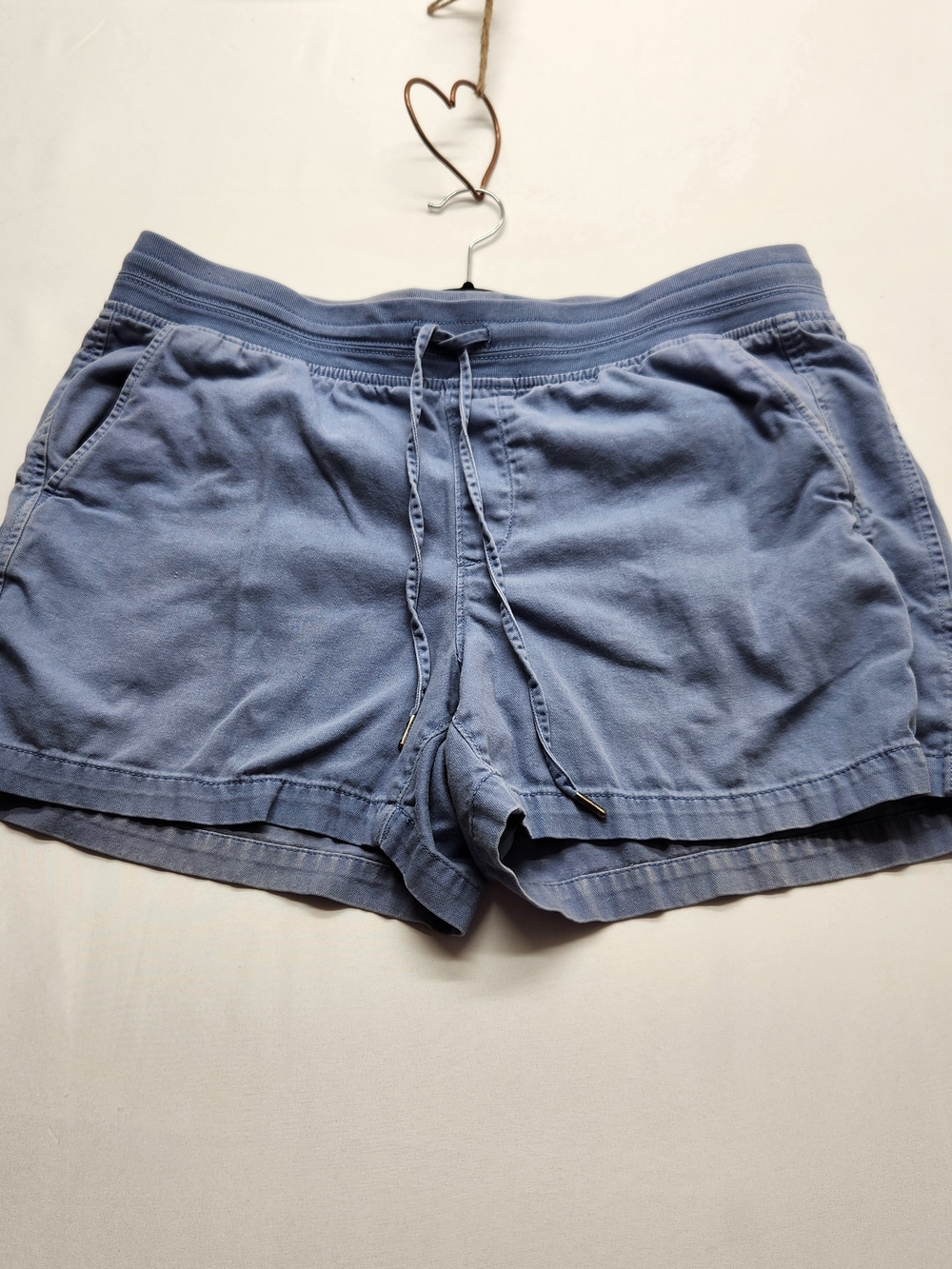 ⭐️Orvis Blue Cotton Lyocell Stretch Pull On Shorts Women XL Extra Large Smocked